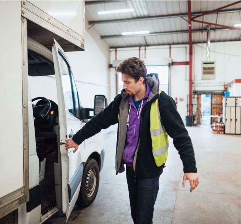 driver opening van door