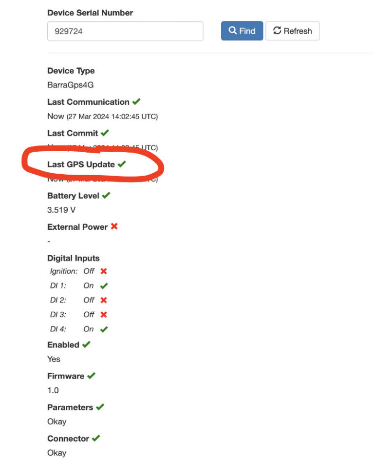 Installer Device Check results